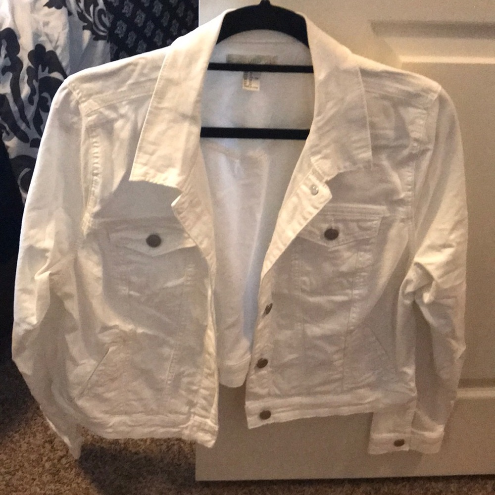 White Jean Jacket From Forever 21